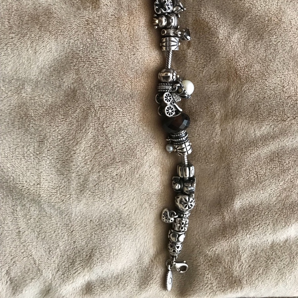 Pandora bracelet with charms